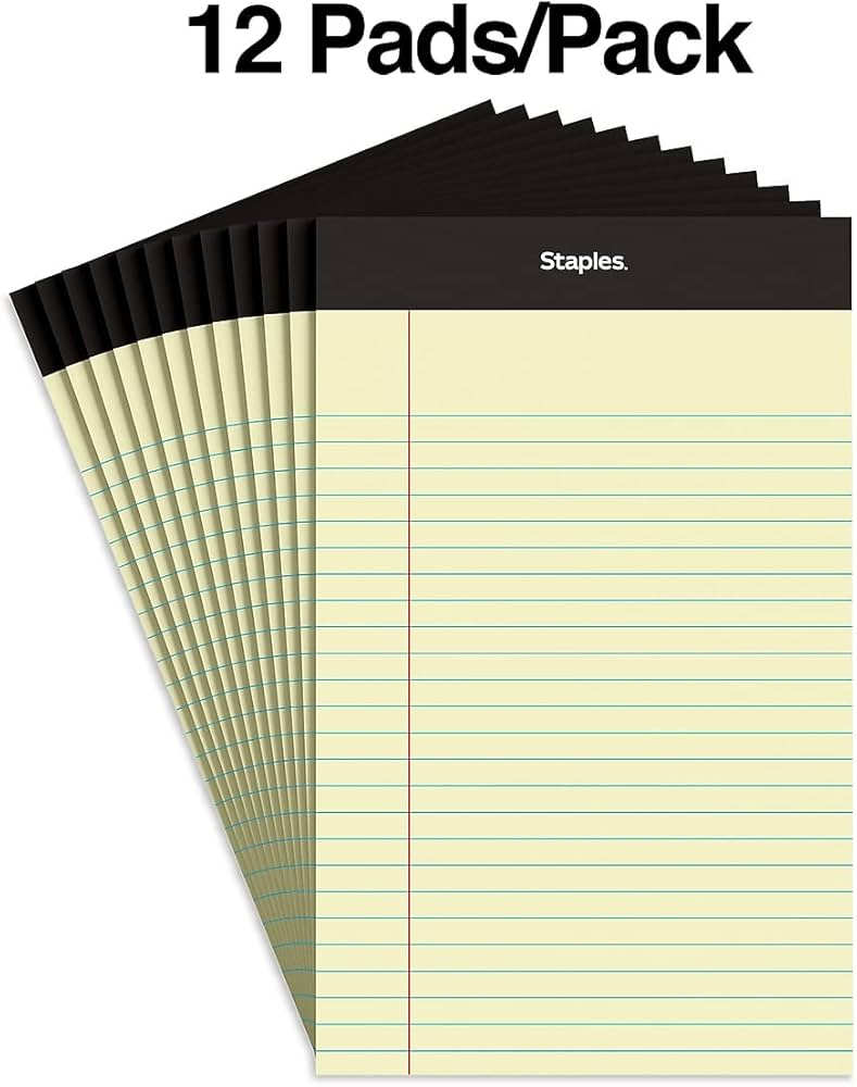 Amazon.co.jp: Staples 163832 メモ帳 5インチ x 8インチ 細いカナリア